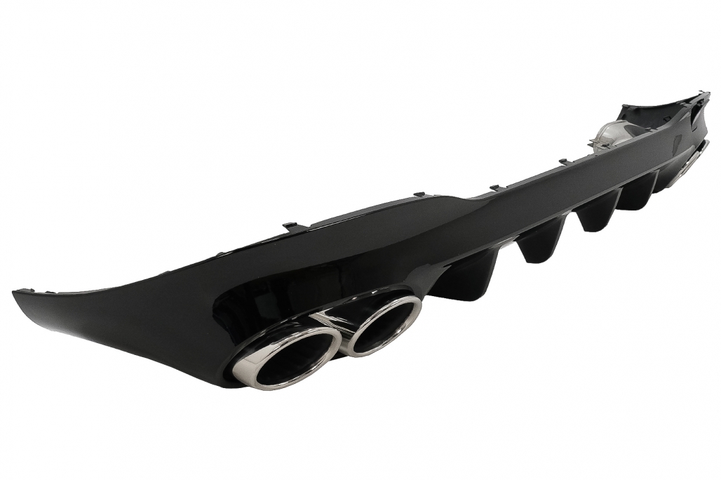 Diffuser passend voor Mercedes CLA C118 glans zwart met Sierstukken