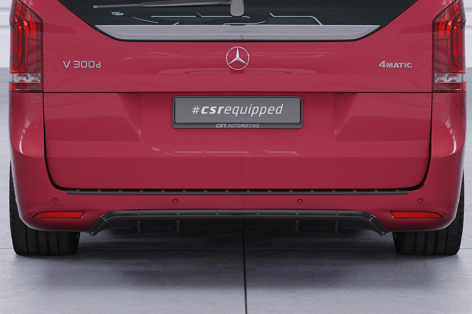 Diffuser passend voor Mercedes V-Klasse W447 Glans Zwart