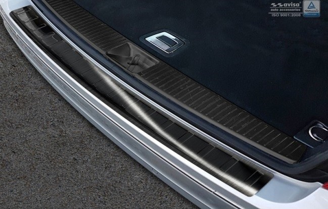 Achterbumperprotector Mini Clubman F54 2015- 'Ribs' Zwart RVS