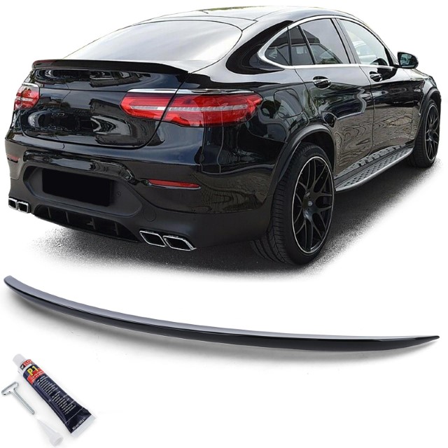 Achterklep Spoiler passend voor Mercedes GLC C253 Coupe (2015-2019) Glanzend zwart