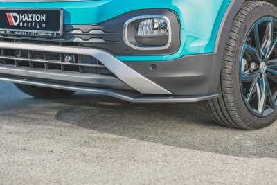 Voorspoiler passend voor VW T-Cross Glans Zwart