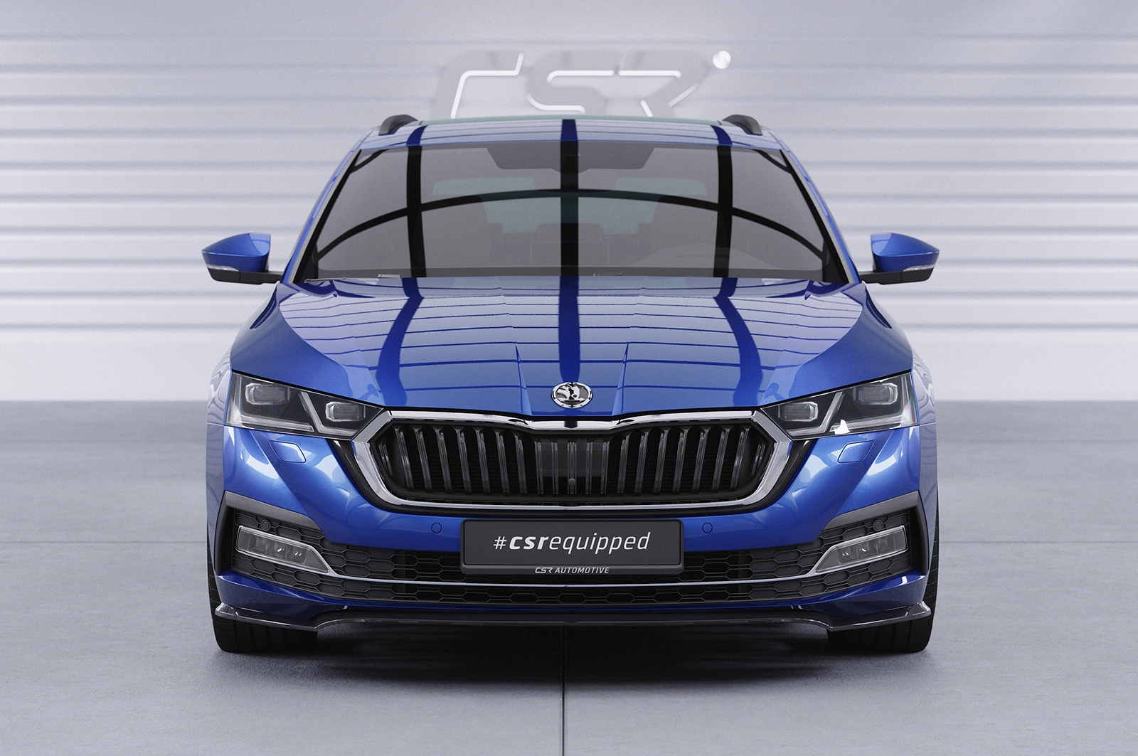 Voorspoiler passend voor Skoda Octavia 4 Glans Zwart (2019-) van CSR Automotive