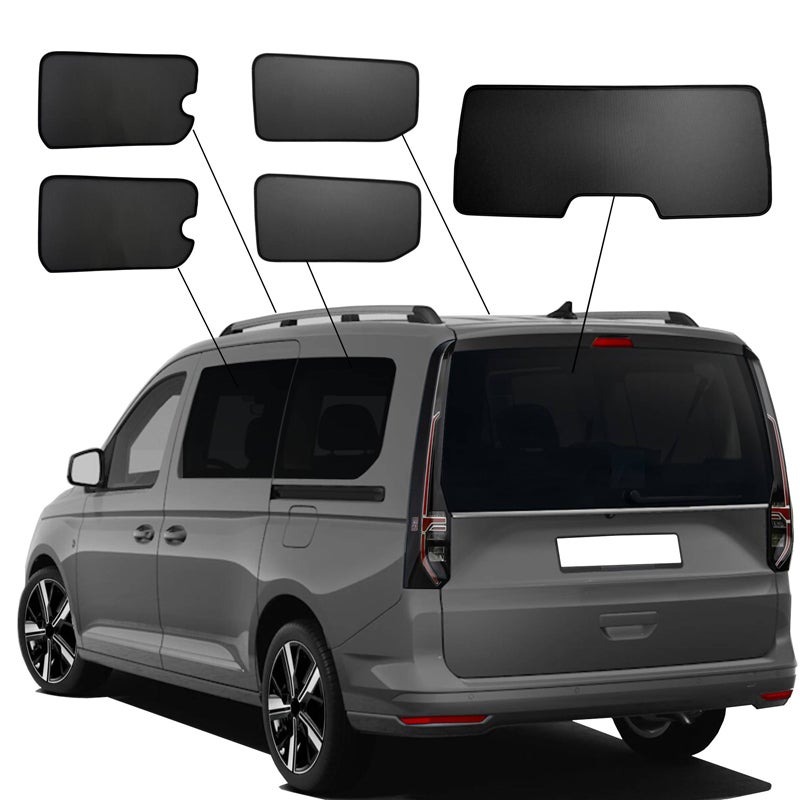 SunClip Zicht- & Zonwering  Volkswagen Caddy Maxi Van 2022- & Ford Grand Tourneo Connect 2022- (met uitzetramen)
