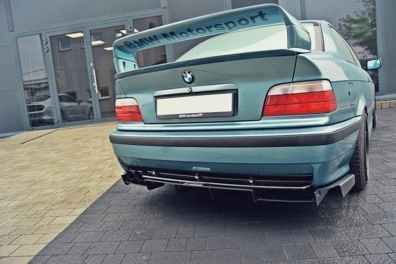 AchterDiffuser passend voor BMW M3 E36 Glanzend Zwart