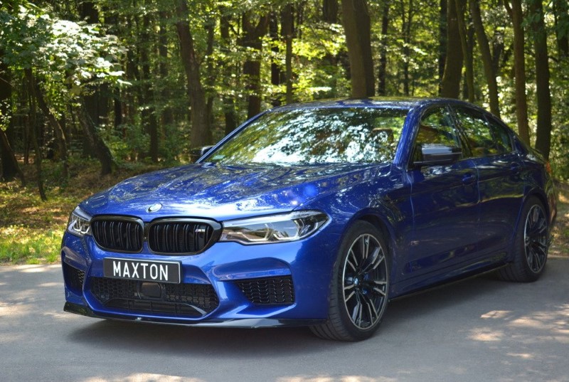 Voorspoiler passend voor BMW M5 F90 V.1 Glanzend Zwart