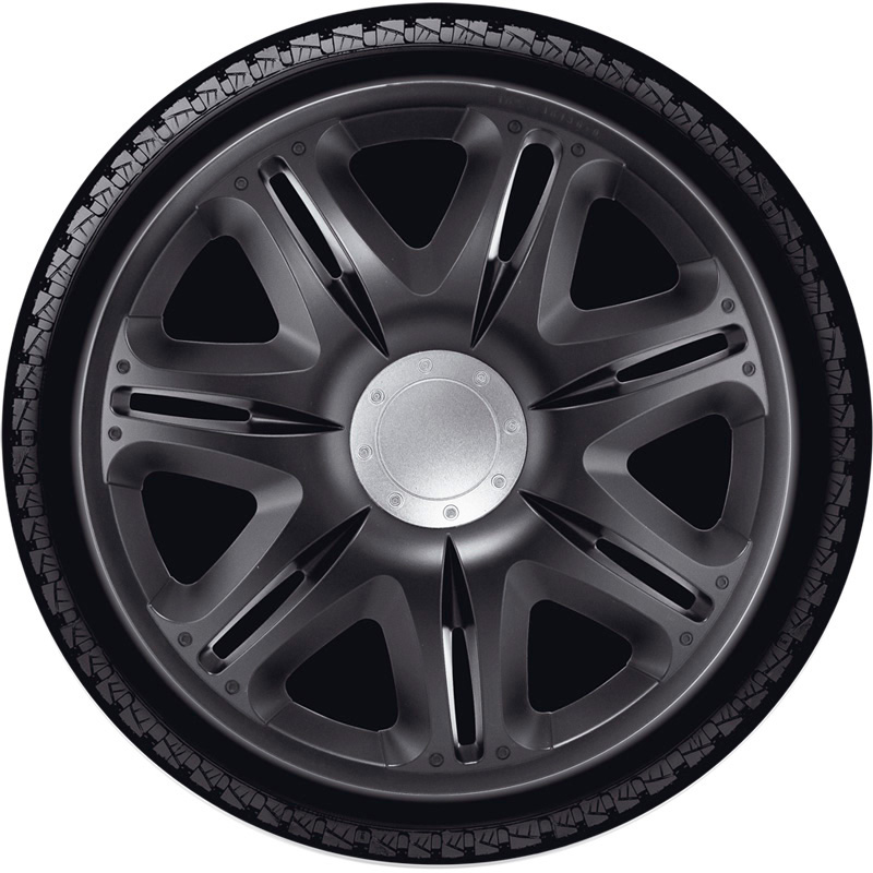 4-Delige J-Tec Wieldoppenset Nascar 16-inch zwart