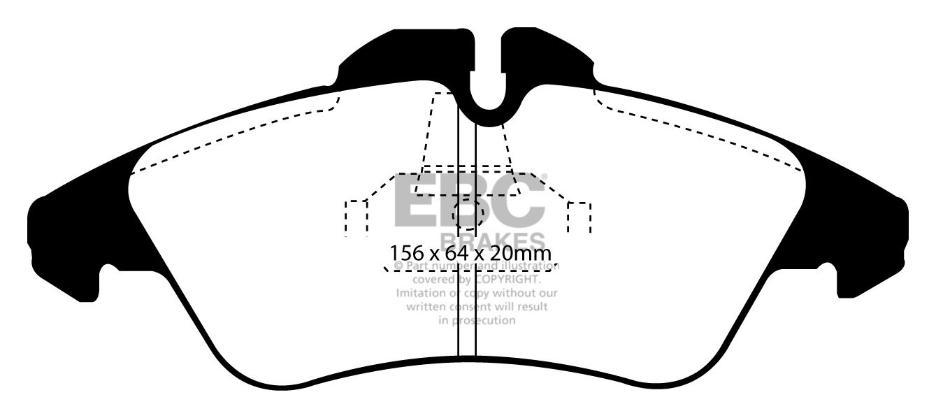 EBC Brakes MERCEDES V-Class V230 TD 96-98 Remblokken voorzijde