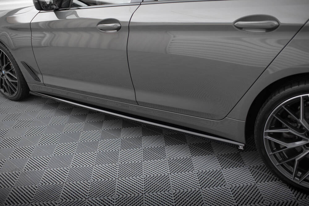Zijskirts passend voor BMW 5 Serie FL Maxton Glans Zwart