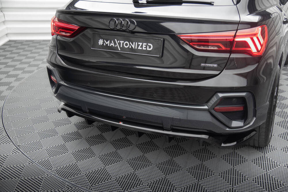 Diffuser passend voor Audi Q3 Sportback F3 Maxton Glans Zwart