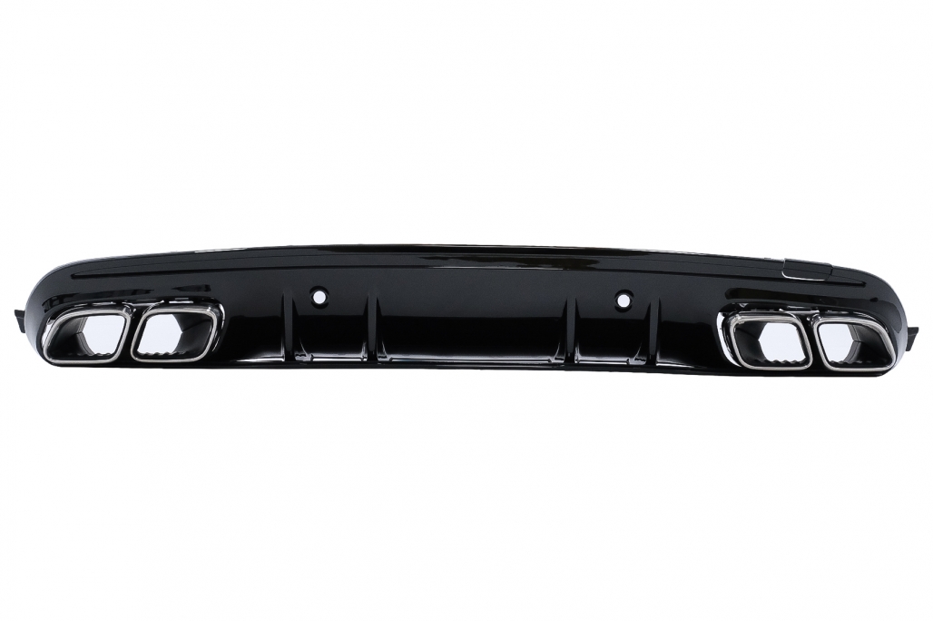 Diffuser passend voor Mercedes C-Klasse W205 14-20 Chroom AMG Look