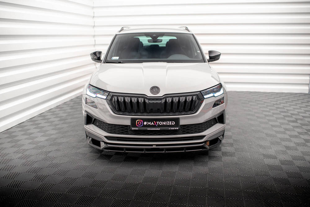Voorspoiler passend voor Skoda Karoq Sportline FL Maxton Glans Zwart