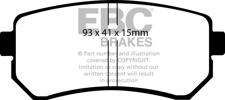 EBC Brakes KIA Sportage 2.0 2010-.. Remblokken achterzijde green