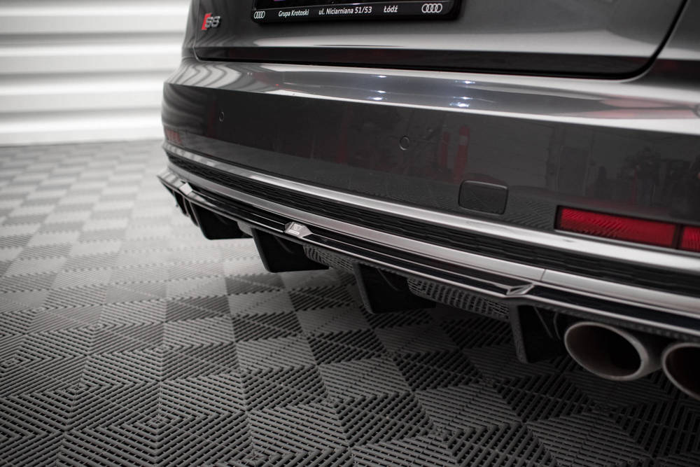 Diffuser passend voor Audi S8 D5 Maxton Glans Zwart