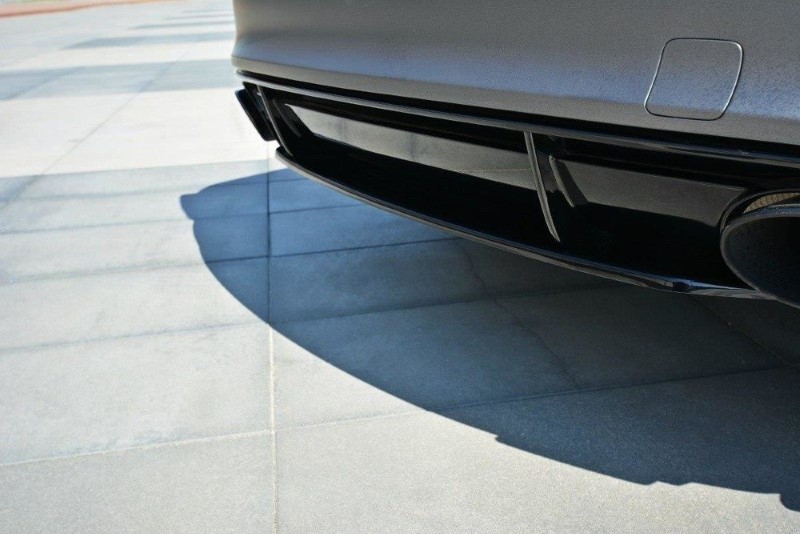 Diffuser passend voor Audi RS7 C7 FL Maxton Glans Zwart