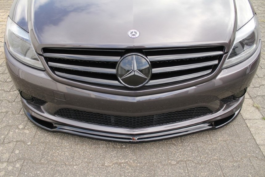 Voorspoiler passend voor Mercedes CL 500 C216 Maxton Design glans zwart
