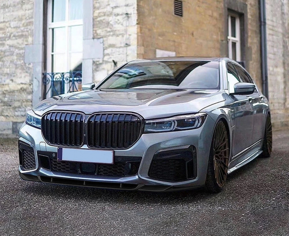 Voorspoiler passend voor BMW 7 Series G12 LCI (02.2019-verder) Piano Zwart