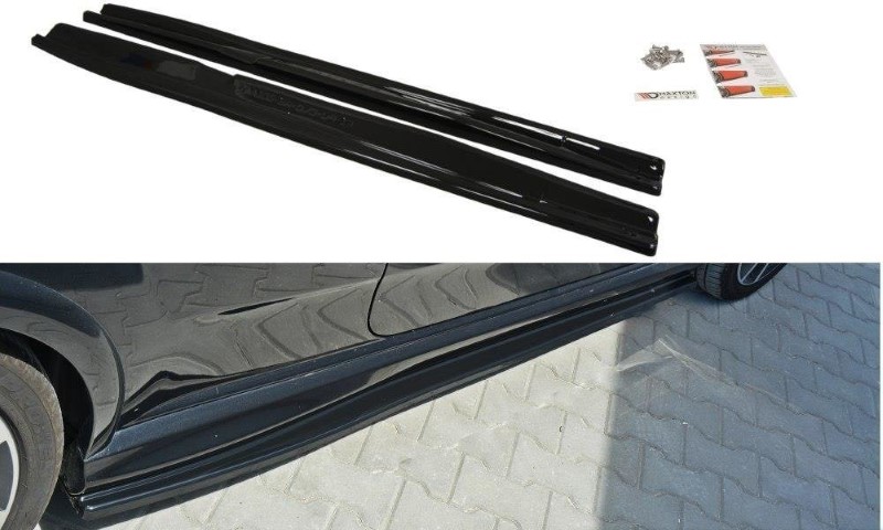 Zijskirts Diffusers Fiat Punto Evo Abarth Glanzend Zwart