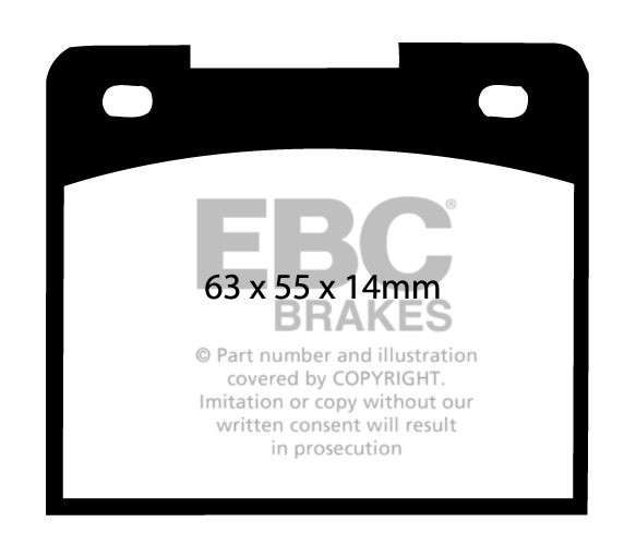 EBC Brakes DE TOMASO Vallelunga 1.5 64-68 Remblokken achterzijde