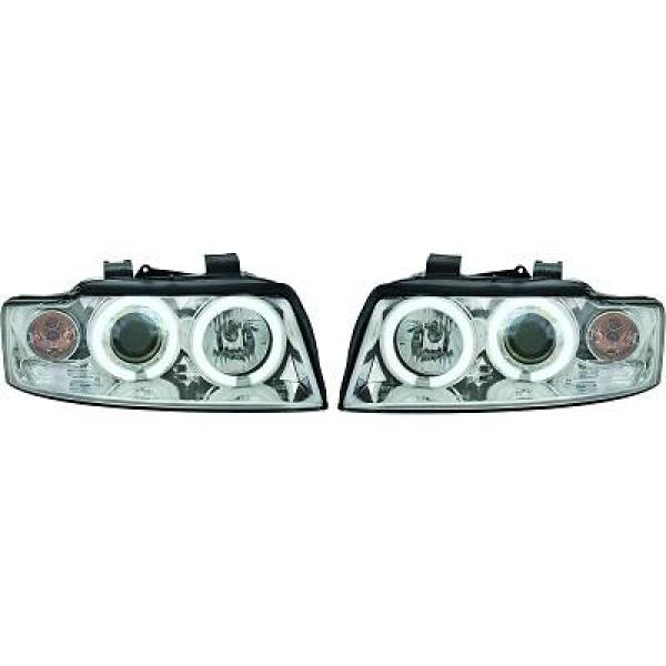 Koplampen passend voor Audi A4 8E 01-04 CCFL Angel Eyes Chroom