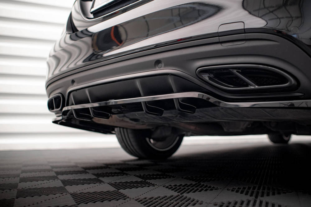 Diffuser Mercedes C Klasse AMG Line W205 Facelift Maxton Glans Zwart