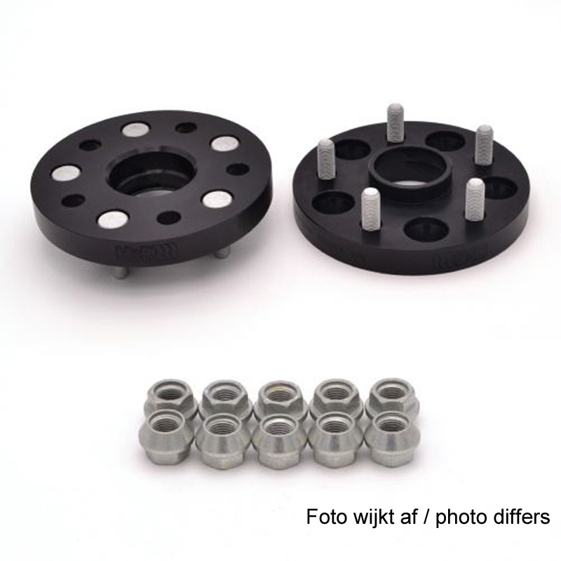 H&R DRM-Systeem Spoorverbreders 15mm 5x114,3 - Naaf 67,1mm - Boutmaat M12x1,5 -   Hyundai/Kia/Mazda - Zwart