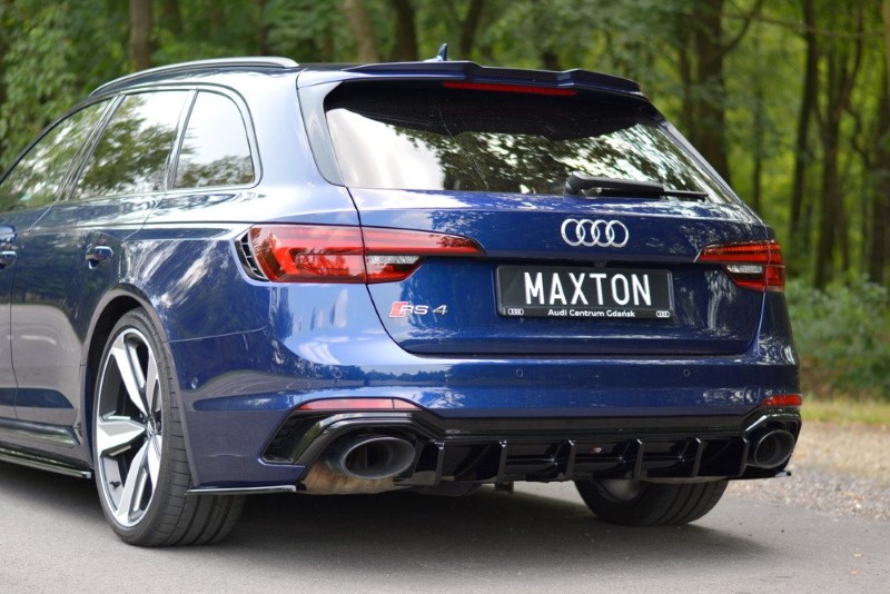 Spoiler passend voor Audi RS4 B9 Avant Maxton Glans Zwart