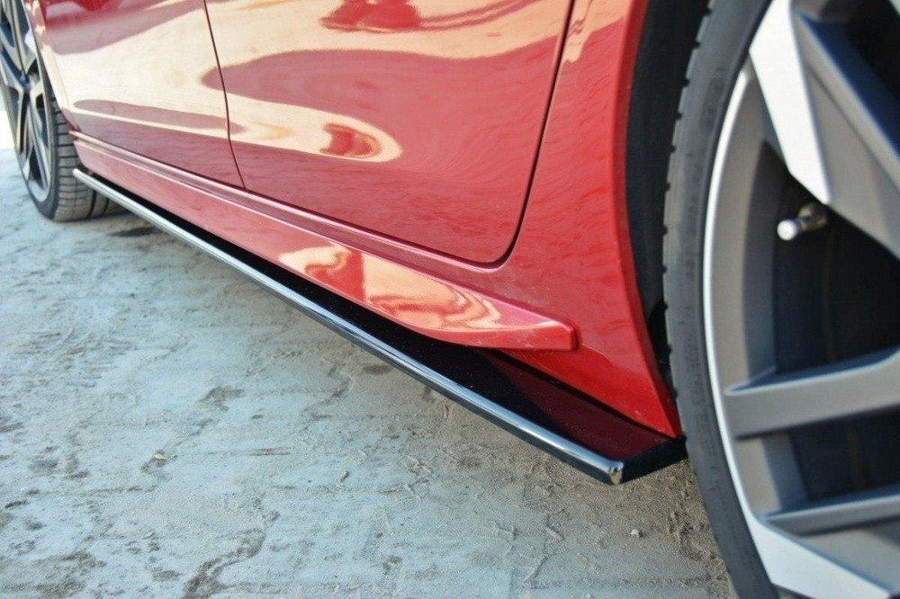 Zijskirts Peugeot 308 GTI II Facelift  15-18 Glans Zwart