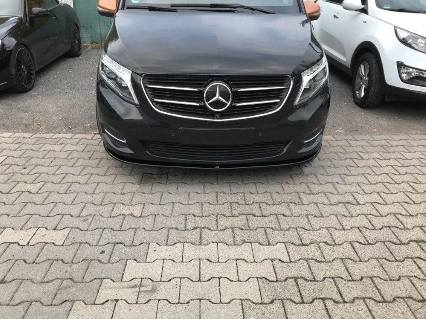 Voorspoiler passend voor Mercedes V-Klasse W447 Maxton Design glans zwart