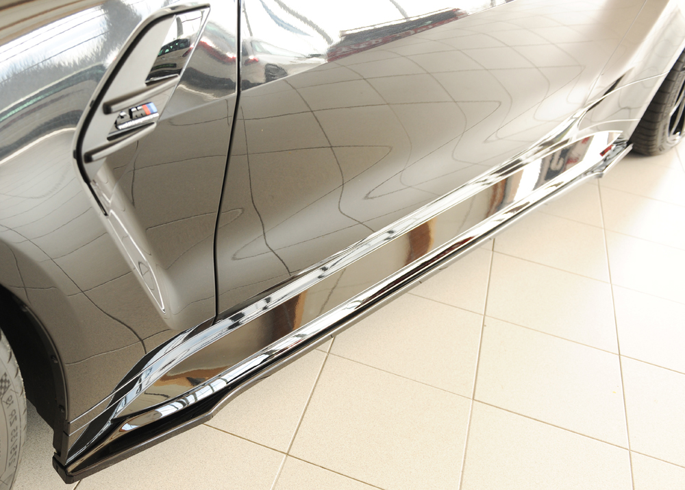 Zijskirts passend voor BMW 3-series G80 M3 03.21-  glans zwart