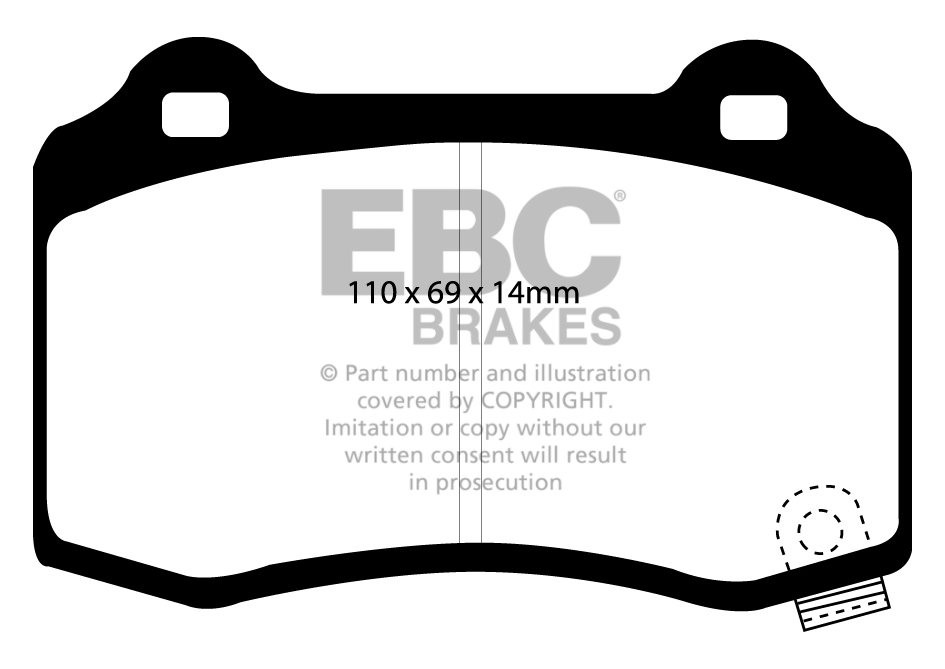 EBC Brakes CHEVROLET Camaro 6.2 2009-.. Remblokken achterzijde