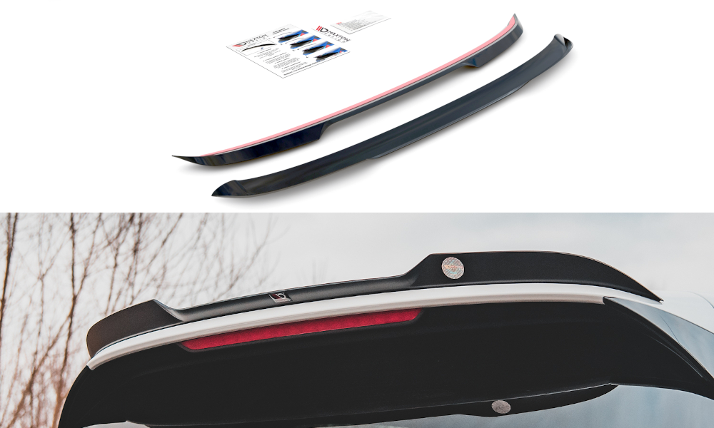 Spoiler passend voor Volkswagen Golf 8 GTI / R-line Maxton Glans Zwart