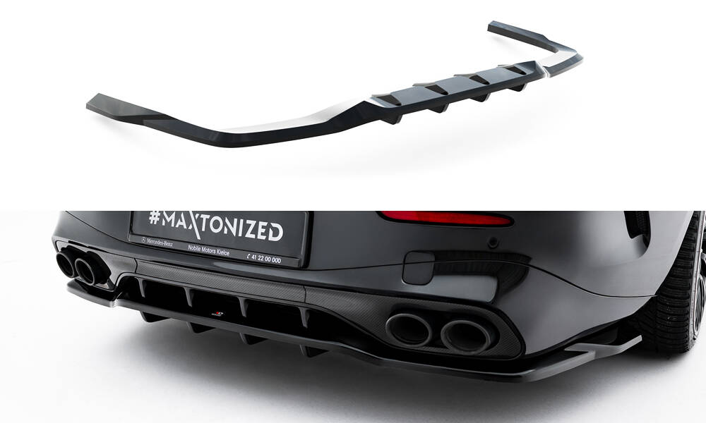 Achter Diffuser passend voor Mercedes-AMG CLE 53 / AMG-Line C236 Maxton Glanzend zwart
