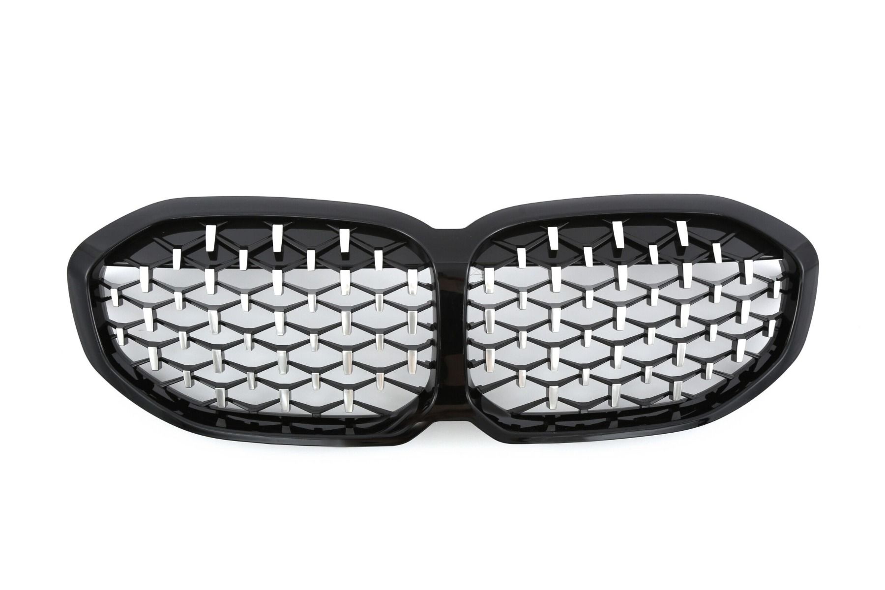 Grill passend voor BMW 1 F40 Diamond Chroom Glans Zwart