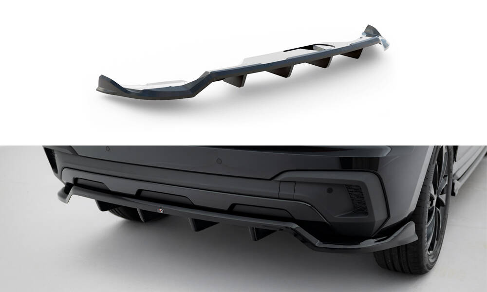 Achter Diffuser passend voor Skoda Kamiq Monte Carlo MK1 Facelift Maxton Glanzend zwart