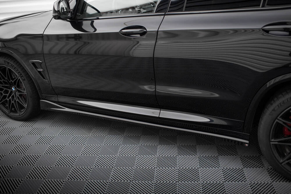 Zijskirts passend voor BMW X3M F97 FL Maxton Glans Zwart