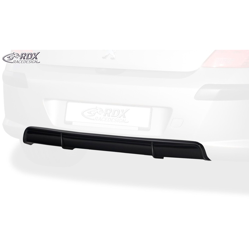 Achterskirt 'Diffusor'  Peugeot 308 HB 2007-2013 (ABS zwart glanzend)