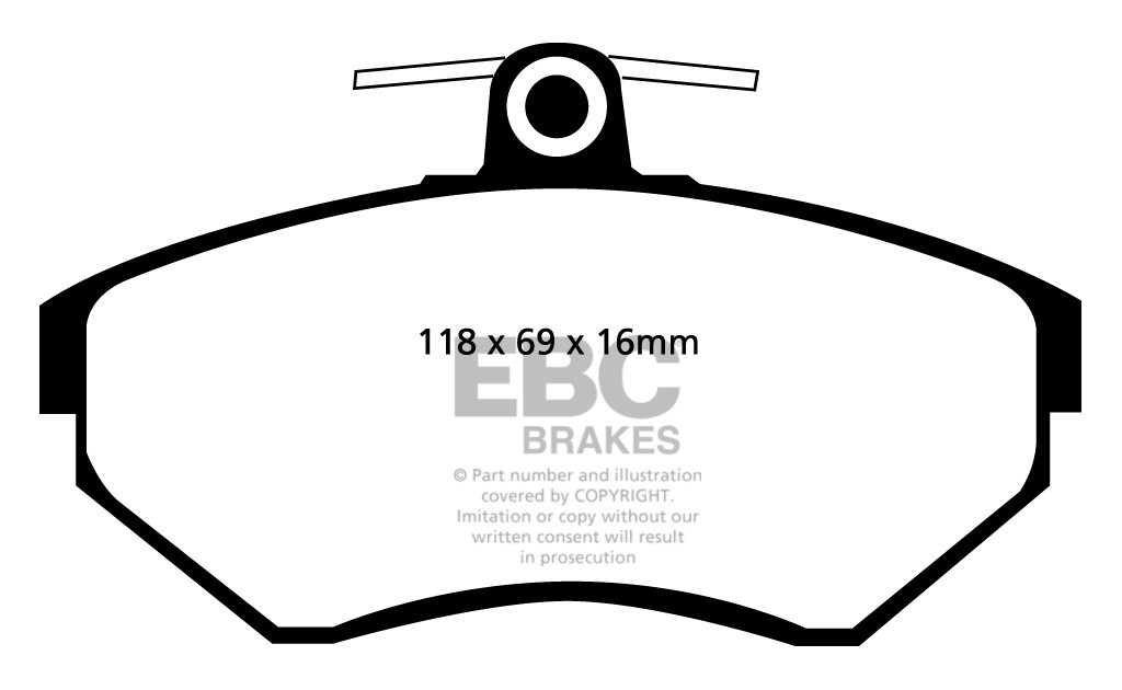 EBC Brakes SEAT BEDRIJFSWAGEN Inca 1.4 97-99 Remblokken voorzijd