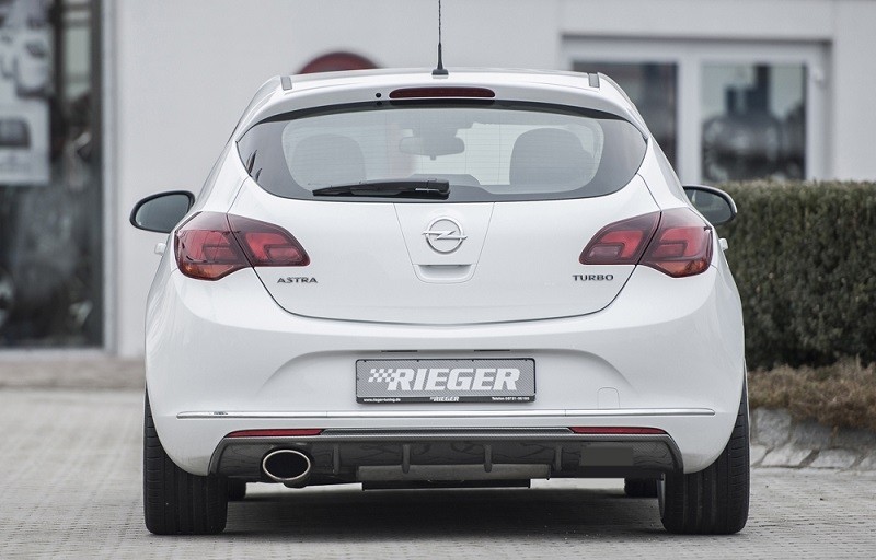 Achterbumper Diffuser Carbon-look Rieger Opel Astra J 5-deurs