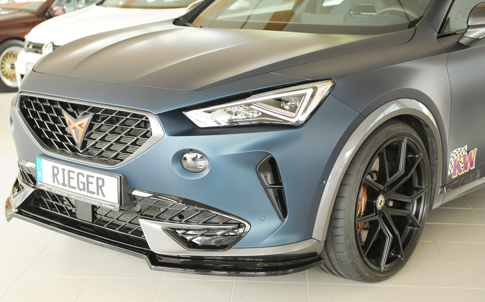 Voorspoiler passend voor Cupra Formentor Rieger Design glans zwart