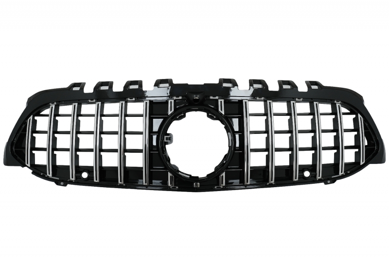 Grill passend voor Mercedes A klasse W177 GT-Look met Camera Chroom