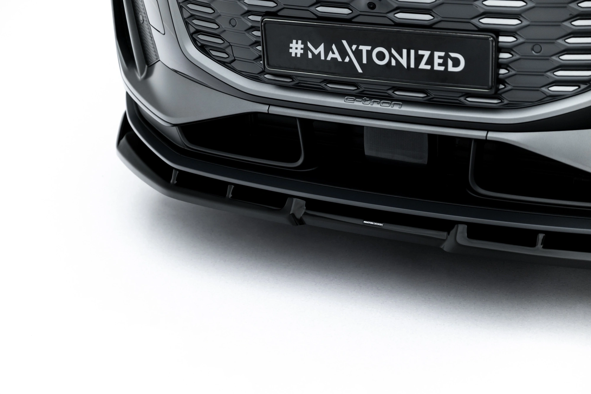 Voorspoiler Audi Q6 e-tron Standard / S-Line / SQ6 e-tron SUV & Sportback Mk1 (2023–heden) – Glans Zwart