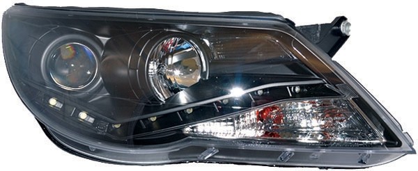 Koplampen passend voor VW Tiguan 07-11 DRL Zwart