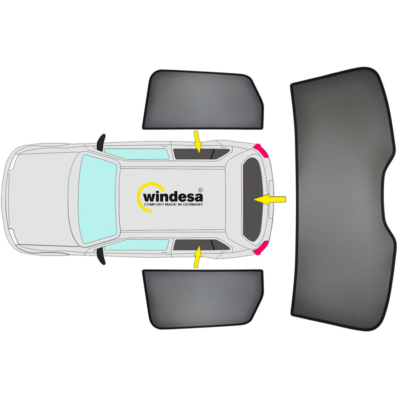 SunClip Zicht- & Zonwering  Opel Corsa F 5-deurs 2019- incl. Corsa-e