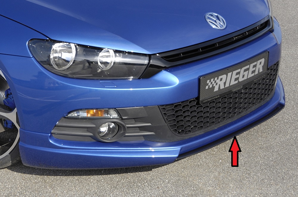 Voorspoiler passend voor Volkswagen Scirocco Rieger Carbon