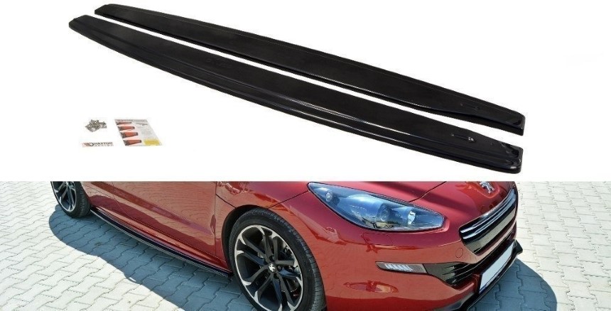 Zijskirts Peugeot RCZ Maxton Design glans zwart