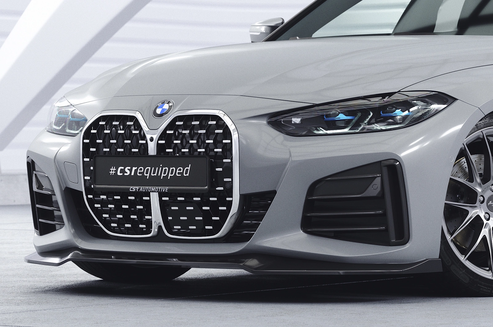 Voorspoiler passend voor BMW 4er (G26) / i4 M-Paket Glans Zwart (07/2020–)