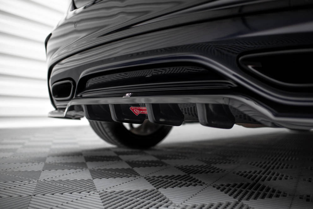 Diffuser passend voor Mercedes A Klasse AMG Line W176 FL Maxton Glans Zwart