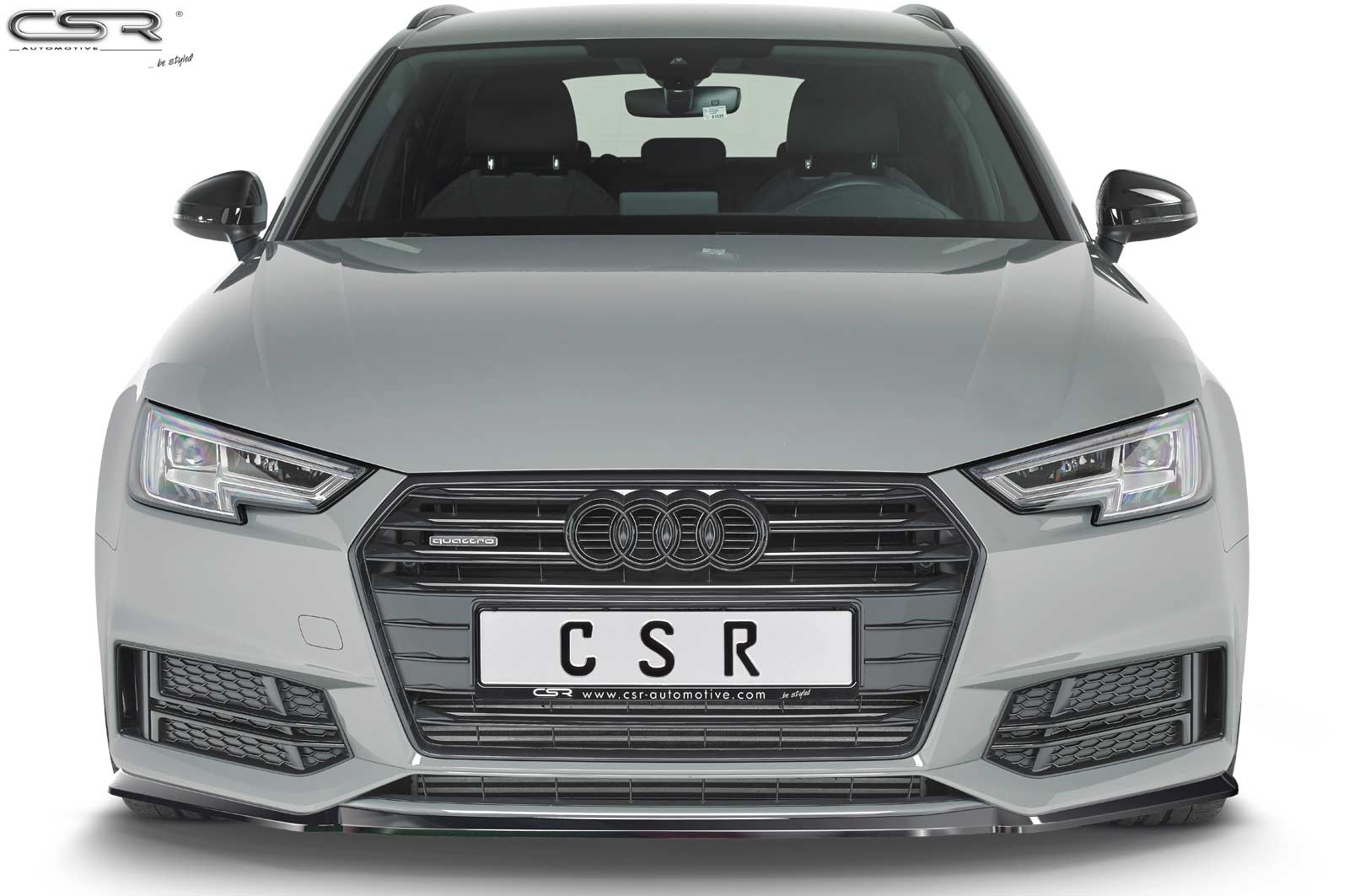 Voorspoiler passend voor Audi A4 B9 8W S-Line / S4 Glans Zwart