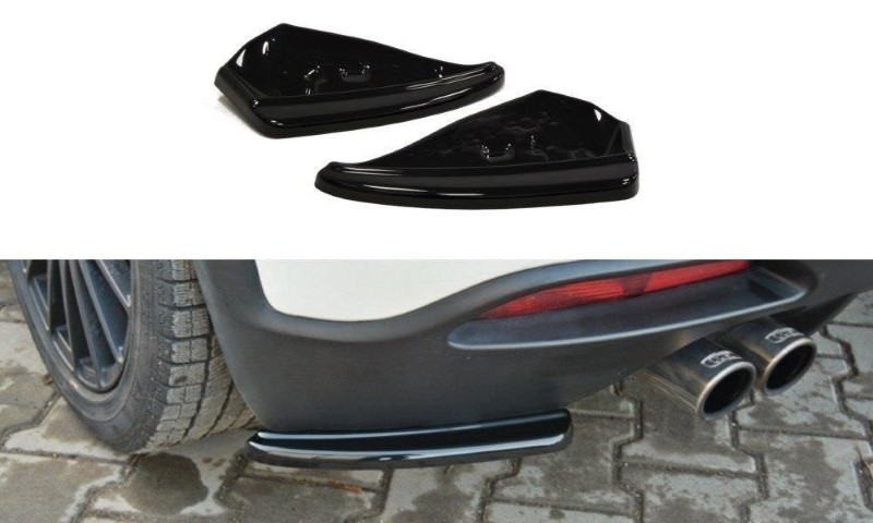 Achterzij Spoilers Fiat Grande Punto Abarth Glanzend Zwart