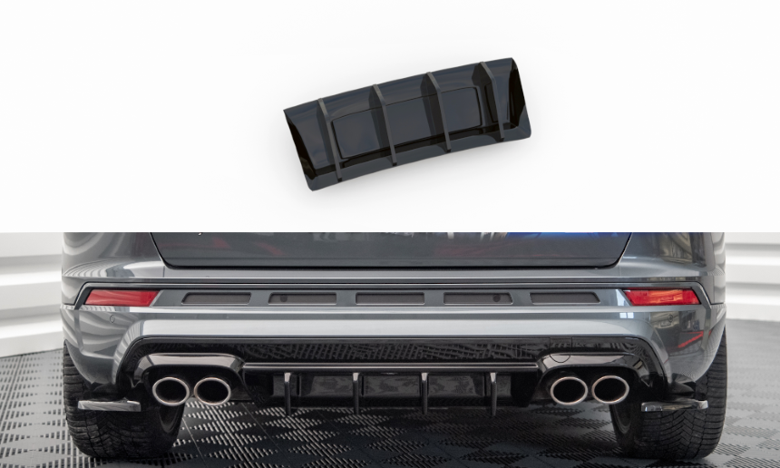 Diffuser passend voor Cupra Ateca Maxton Design glans zwart